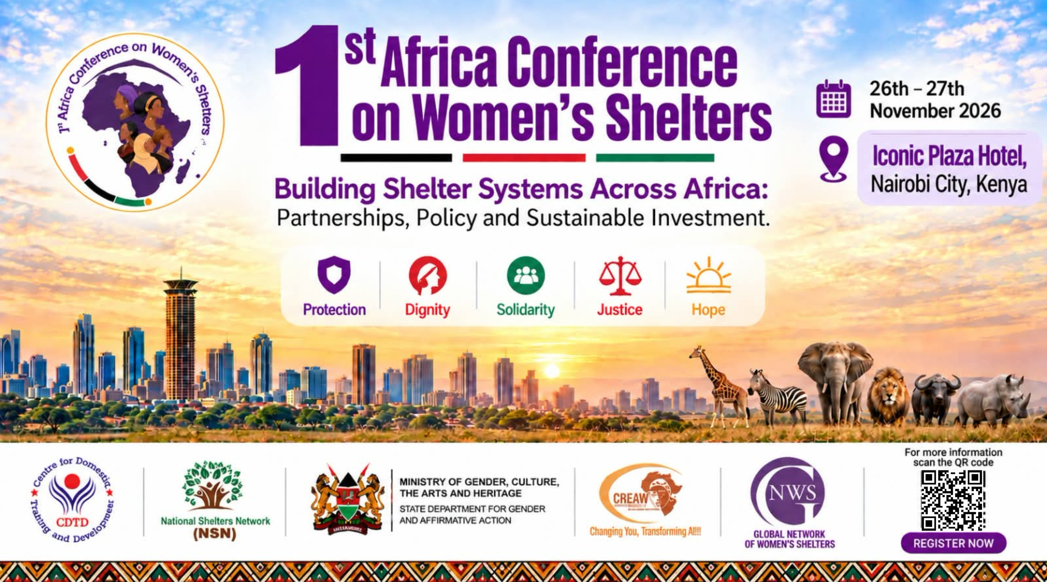 Delegates collaborating at the First Africa Conference on Women's Shelters in Nairobi